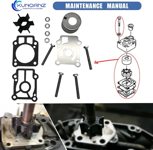 Miniatura 5 de Kit de reparación de impulsor de bomba de agua 361873220 361-87322-0/0M para Nissan Tohatsu 25 30 40 HP 2-Stroke fuera de borda 25HP 30HP 40HP