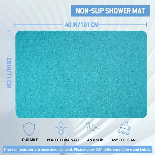 Miniatura 33 de Hargiis - Tapete antideslizante de secado rápido para tina y ducha, tapete exfoliante para pies, para baño, cocina u hotel, beige, 24 x 16 pulgadas
