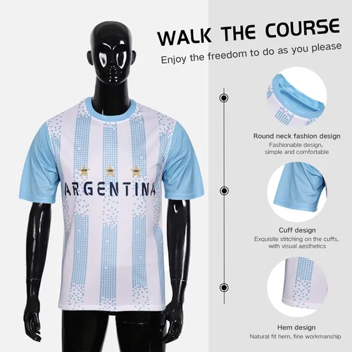 Miniatura 2 de Camiseta de fútbol para aficionados de la Copa Mundial 2026 - Argentina, Brasil, México, Canda y Estados Unidos