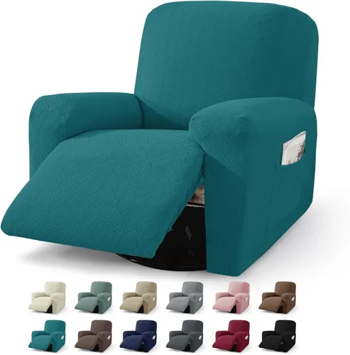 Miniatura 15 de JIVINER Fundas reclinables de gran tamaño de 3 piezas para sillón reclinable grande con bolsillos, tela jacquard elástica Lazy Boy funda para sofá