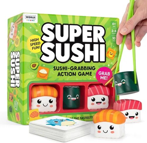 Super Sushi – Divertido Juego de Mesa Familiar - Hilarantísimo Juego de Cartas de Emparejamiento para Fiestas Familiares para Niños, Adolescentes y