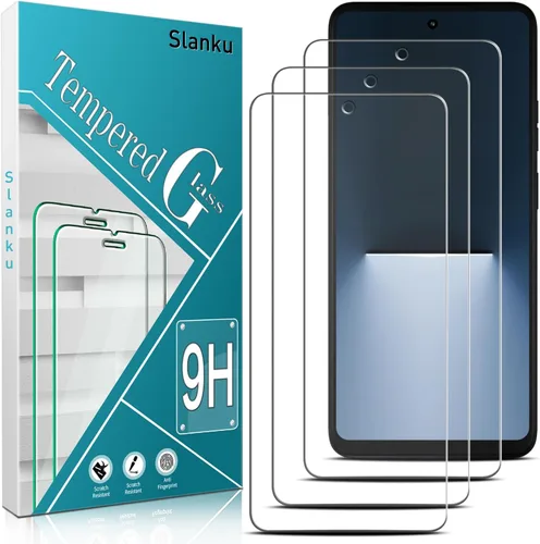 Miniatura 7 de Slanku Paquete de 3 protectores de pantalla para Motorola Moto G Power 2026, vidrio templado, dureza 9H, sensibilidad táctil, resistente a