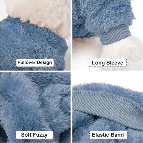 Miniatura 4 de Suéter para perro, paquete de 3 suéteres para perros pequeños, ropa para perros pequeños, hembras y machos, suéter ultrasuave y cálido