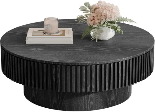 Miniatura 14 de LKTART Mesa de Centro con Tapa Elevable para Sala de Estar, Mesa de Centro Acanalada de Acento con Almacenamiento, Mesa de Té Central Rectangular