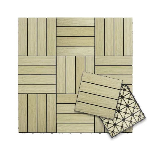 Miniatura 22 de NewTechWood UltraShield Naturale - Azulejo compuesto para exteriores (1 pie x 1 pie), color rosa de Seúl (10 pies cuadrados por caja)