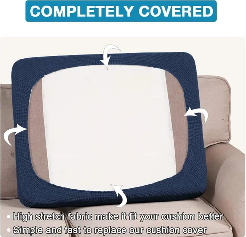 Miniatura 5 de Funda de cojín de alta elasticidad, para sofá, funda de cojín protectora para sofá, para asiento de sofá, cubierta para sofá suave, flexible