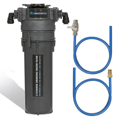 HOMEWATER EZChange - Filtro de agua para debajo del fregadero de una sola etapa | Sistema de filtración de agua supremo de conexión directa | Reduce