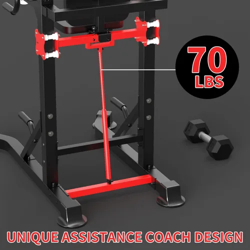 Miniatura 4 de K KiNGKANG Power Tower Dip Station, Multi-Function Assistive Trainer Pull Up for Home Gym Muscle Building and Beginner Exercises,Load 450LBS Negro