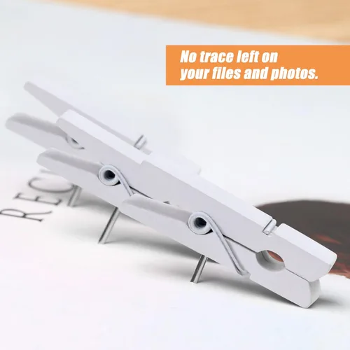 Miniatura 4 de 50 alfileres de empuje con clips de madera, pasadores de madera duraderos, chinchetas decorativas, tachuelas para tablero de corcho, obras de arte