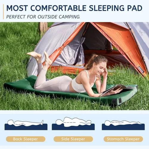 Miniatura 4 de HomeMate CertiPUR-US Memory Foam Camping Mattress Pad Portable Roll Up Mattress for Adults Sleeping Mat Cot Mattress Pad