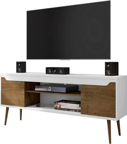 Miniatura 10 de Manhattan Comfort Bradley - Soporte de TV moderno de mediados de siglo para televisores de hasta 60 pulgadas, centro de entretenimiento para sala