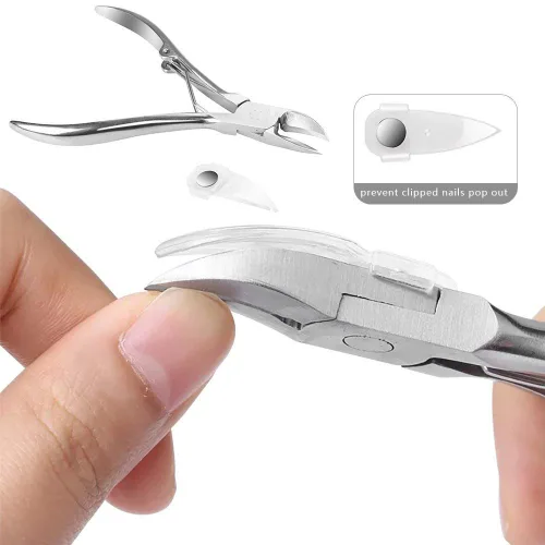 Miniatura 7 de JTIEO Cortaúñas para dedos de los pies, podólogo, cortaúñas para uñas gruesas, kit de uñas de acero inoxidable para uñas encarnadas (plateado)