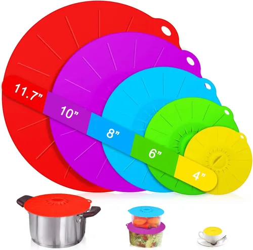 Elegante Live – Conjunto de 5 cubiertas para alimentos, para microondas 5pcs Multi Colors