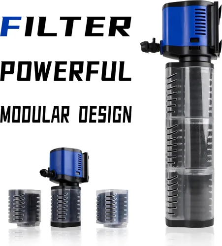Miniatura 5 de coospider-repta Filtro de acuario para tanque de 100 a 300 galones, potente filtro interno de tanque de peces de 660 GPH, filtro sumergible de bomba