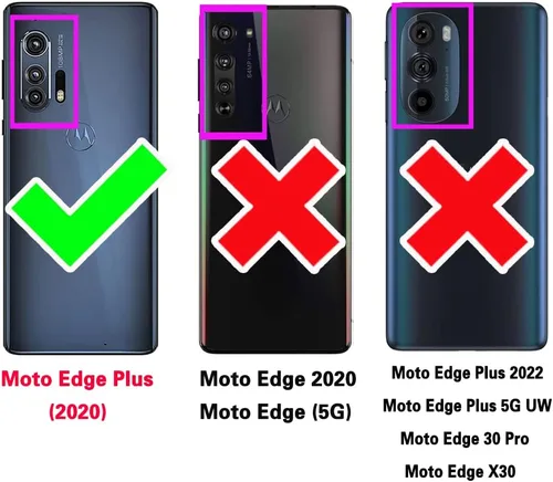 Miniatura 2 de Asuwish Funda compatible con Moto Edge Plus 2020 y protector de pantalla de vidrio templado, soporte para tarjetas de crédito, accesorios celulares