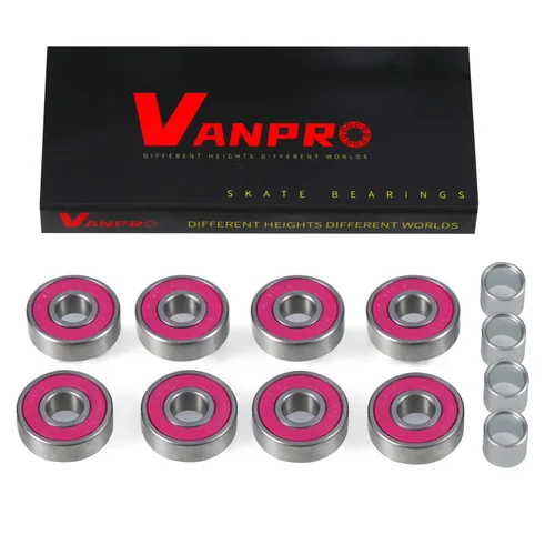 Miniatura 7 de Vanpro 608RS 608ZZ - Juego de rodamientos de rodamientos de patineta, acero de alto carbono (gris nieve, paquete de 16)