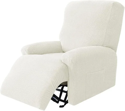 Miniatura 19 de LazyBoy - Funda de sofá reclinable jacquard, fundas elásticas antideslizantes para sillas reclinables, 4 piezas, protector de muebles para sillón