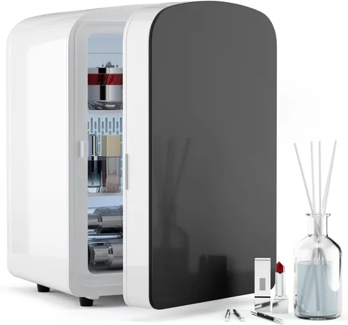 minirefrigerador de 9 L para dormitorio, auto, dormitorio universitario y escritorio de oficina; enfriador y calentador portátil de 12 V para
