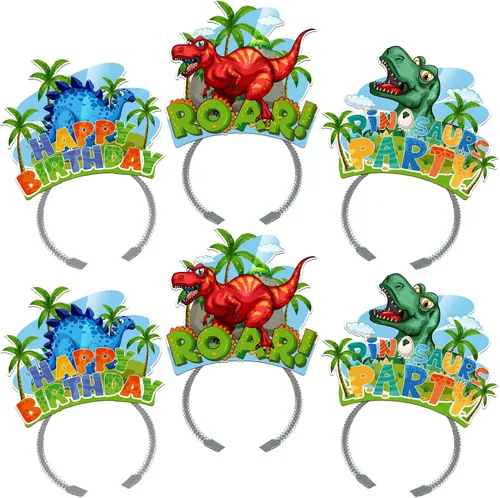 Miniatura 12 de KKBES Diademas de feliz cumpleaños, sombreros de papel para fiesta de cumpleaños, 3 patrones para niños y adultos que celebran cumpleaños