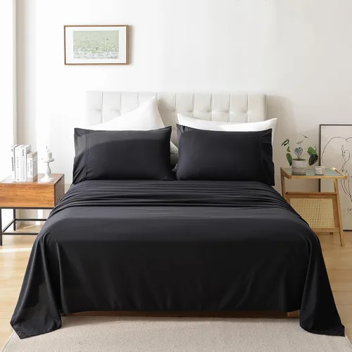 Miniatura 24 de Whitney Home Textile - Juego de sábanas tamaño King, sábanas de microfibra suaves de hotel tamaño King, bolsillo extra profundo, juegos de sábanas