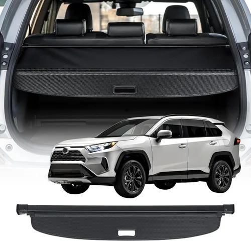Miniatura 17 de VEVOR Cubierta retráctil para carga para Toyota, cubierta de seguridad para cajuela impermeable mejorada para Toyota RAV4 2019-2025 5 plazas