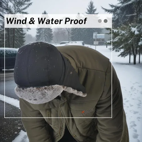 Miniatura 4 de Sombrero de trampero cálido de invierno, sombrero de piel rusa, sombrero esquimal Ushanka, solapa con piel sintética para hombres o mujeres