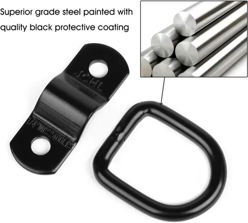 Miniatura 4 de Anillos en D para anclajes de amarre para remolque camión, soporte de caja de camiones, puntos cerrados, recogida, montaje en superficie, anillo