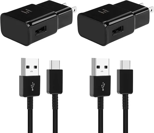 Miniatura 9 de Cargador rápido Andriod, cargador rápido tipo C con cable de carga rápida tipo C de 5 pies para Galaxy S10/S9/S8/S10e/S10+/S8+/S9+/Note 8 9 10 Negro