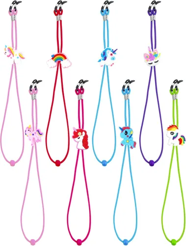 8 PCS correas antideslizantes para gafas para niños, correas ajustables elásticas para lentes de sol para niños y niñas, Varios colores