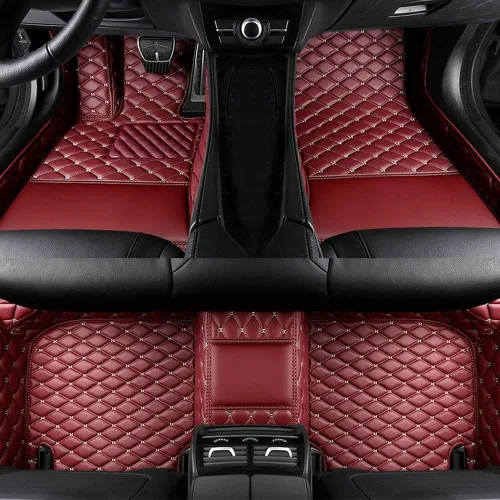 Miniatura 26 de Personaliza las alfombrillas de cuero de lujo de protección para todo tipo de clima para automóviles, SUV y camiones según el modelo automotriz azul