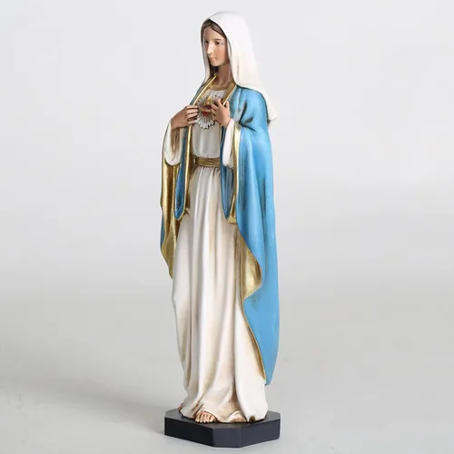 Miniatura 3 de BC Estatua Católica del Inmaculado Corazón de María, 10" de Alto Figura de la Bendita Santa Madre Virgen María para Altar, Decoración Devota