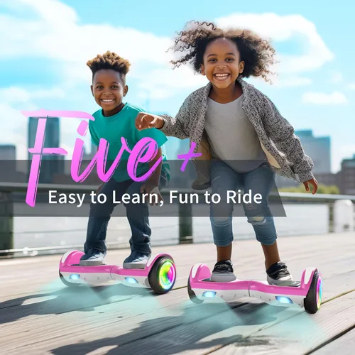 Miniatura 6 de SISIGAD Scooter, 6.5" Flash Wheels & Corlorful LED Lights, All for Girls Boys Kids Ages 6+ L-Rosa Blanco