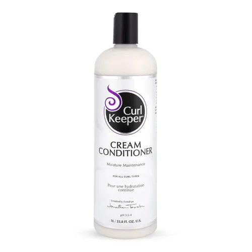 Curl Keeper Acondicionador en crema para cabello rizado, 8 onzas líquidas, acondicionador diario ligero para todo tipo de rizos, hidratante y
