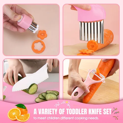 Miniatura 4 de 37 piezas de juegos de cocina para niños reales, juego de regalo de cocina y horneado para niños con estuche de almacenamiento, temporizador