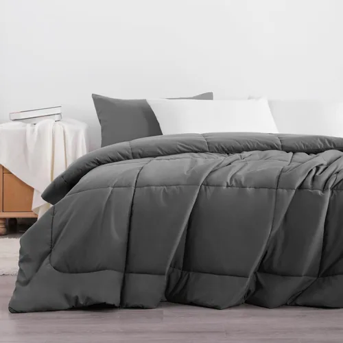 Miniatura 2 de NTBAY Edredón tamaño individual, relleno de edredón alternativo al plumón, ropa de cama para todas las estaciones, relleno de edredón acolchado