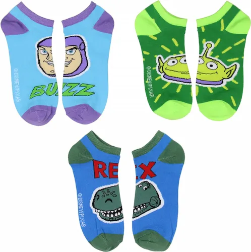 Miniatura 4 de Disney Toy Story Character Faces Woody Buzz Light Year Rex Bullseye - Calcetines de tobillo invisibles, paquete de 6 pares, Varios