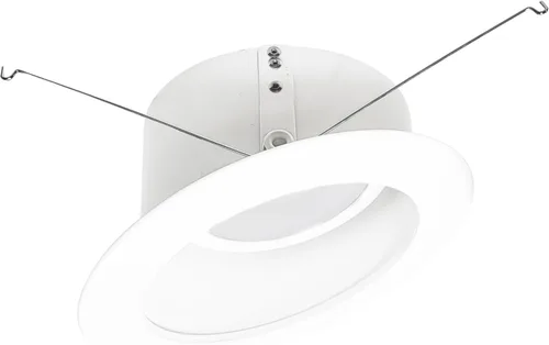 Nora NLRS-611L1TWW Reflector LED de retrofit inclinado de 6 pulgadas, CCT seleccionable (reflector blanco, anillo blanco)