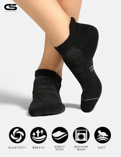 Miniatura 4 de CS CELERSPORT Paquete de 6 calcetines deportivos acolchados de corte bajo para mujer