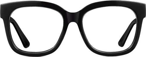 JIM HALO Gafas de luz azul extragrandes para mujer, gafas de luz azul con montura cuadrada y gruesa para computadora, reducen la fatiga ocular