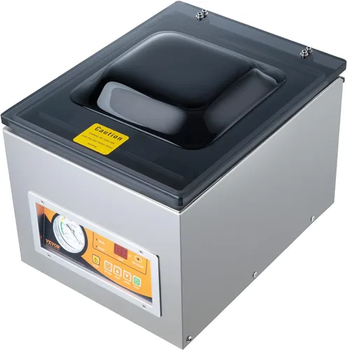 Miniatura 10 de VEVOR Sellador al vacío de cámara, potencia de sellado de 260 W, máquina de envasado al vacío para alimentos húmedos, carnes, adobos y más
