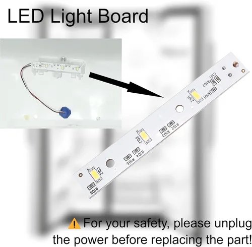 Miniatura 5 de WR55X26671 - Tablero de luz para refrigerador compatible con GE PS11767930 AP6035586 4468532 EAP11767930 CZS22MP2NBS1 CZS22MP2NDS1 CZS22MP2NES1