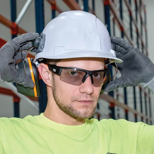 Miniatura 10 de Klein Tools 60532 orejeras con tapa y accesorio para casco de seguridad, 26dB NRR para construcción, fabricación, mantenimiento