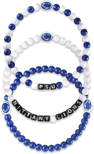 Miniatura 95 de FOCO NCAA unisex-adulto Paquete de 3 Pulseras de la Amistad con Cuentas con Logotipo de Equipo Universitario de la NCAA Oficialmente Licenciadas