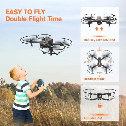 Miniatura 3 de AVIALOGIC Mini dron con cámara para niños, helicóptero de control remoto, juguetes de regalo para niños y niñas, FPV RC Quadcopter con cámara