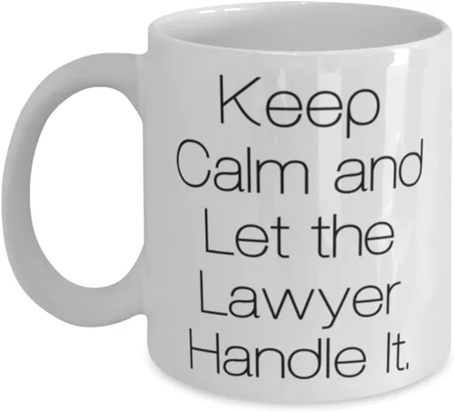 Cute Lawyer - Taza de 11 oz y 15 onzas, Keep Calm and Let the Lawyer Handle It, regalos para compañeros de trabajo, regalo de amigos, taza para