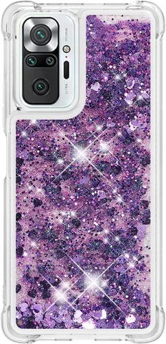 Miniatura 82 de Glitter Sparkle Moving Quicksand Flowing Cover para Xiaomi Redmi Note 10S Bling Liquid Clear Star Heart Silicona Bumper Funda transparente de goma a