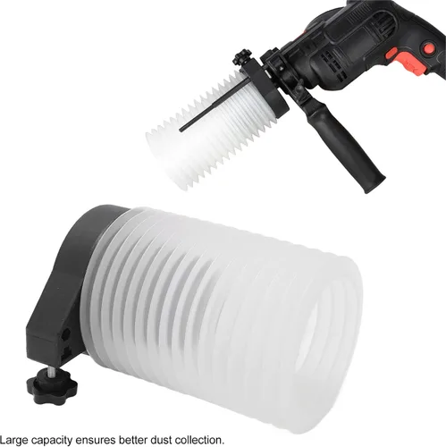 Miniatura 3 de Cuenco de polvo de taladro, colector de polvo de taladro colector de gran capacidad, martillo eléctrico cubierta blanca para perforar