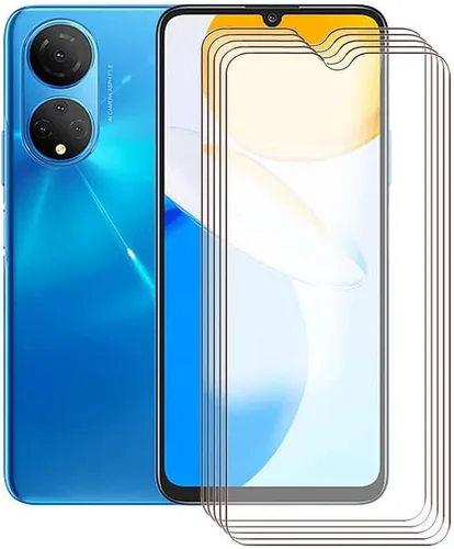 Protector de pantalla para Honor X7 (6.74 pulgadas), [5 unidades] alta transparencia [dureza 9H] [antiarañazos] [sin burbujas] película protectora