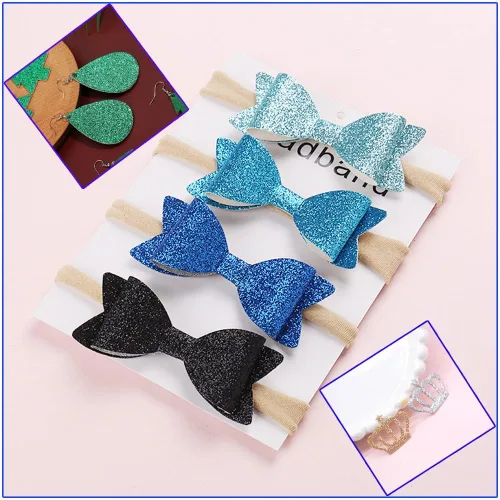 Miniatura 6 de HGUAN Rollos de piel sintética con purpurina de color sólido de 12 x 53 pulgadas, sábanas de piel sintética muy adecuadas para hacer manualidades