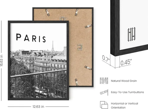 Miniatura 3 de HAUS AND HUES Arte de pared de París en blanco y negro, póster de París, decoración de París para dormitorio, arte de pared de la Torre Eiffel